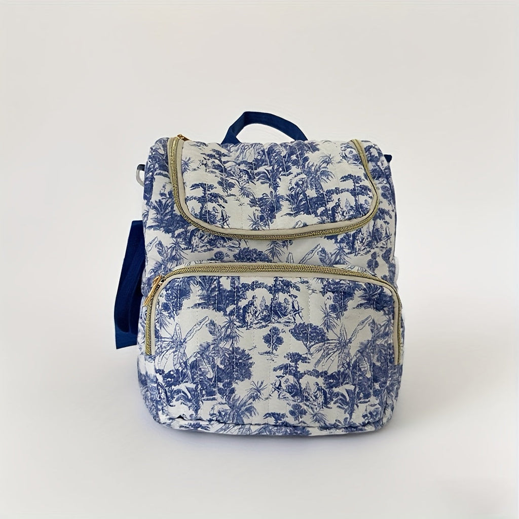 Sac à couches convertible vintage avec motif de dessin — Monptitlou