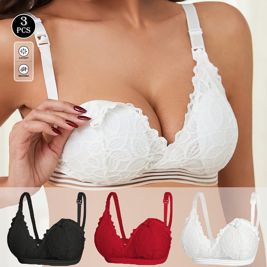 Soutiens-gorge sans fil avec armature pour grossesse, fermeture avant — Monptitlou