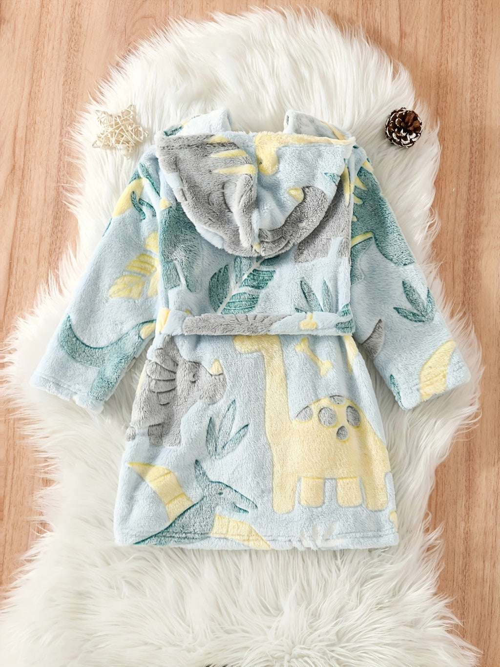 Peignoir de flanelle à capuche pour garçon, automne/hiver — Monptitlou