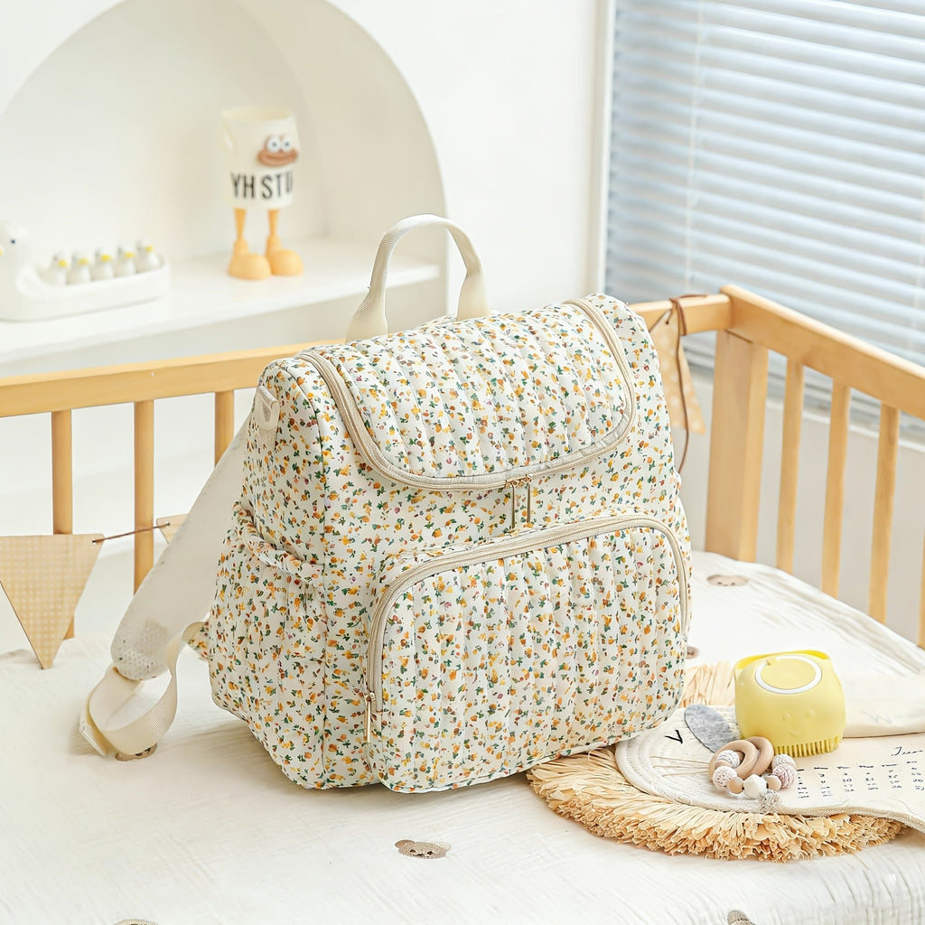 [Essentiel pour parents] Sac à langer à dos floral pour maman et papa — Monptitlou