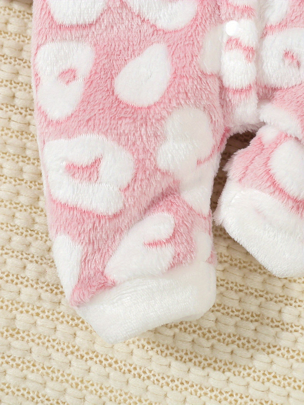 Combinaison à capuche avec motif cœur mignonne pour bébé fille — Monptitlou