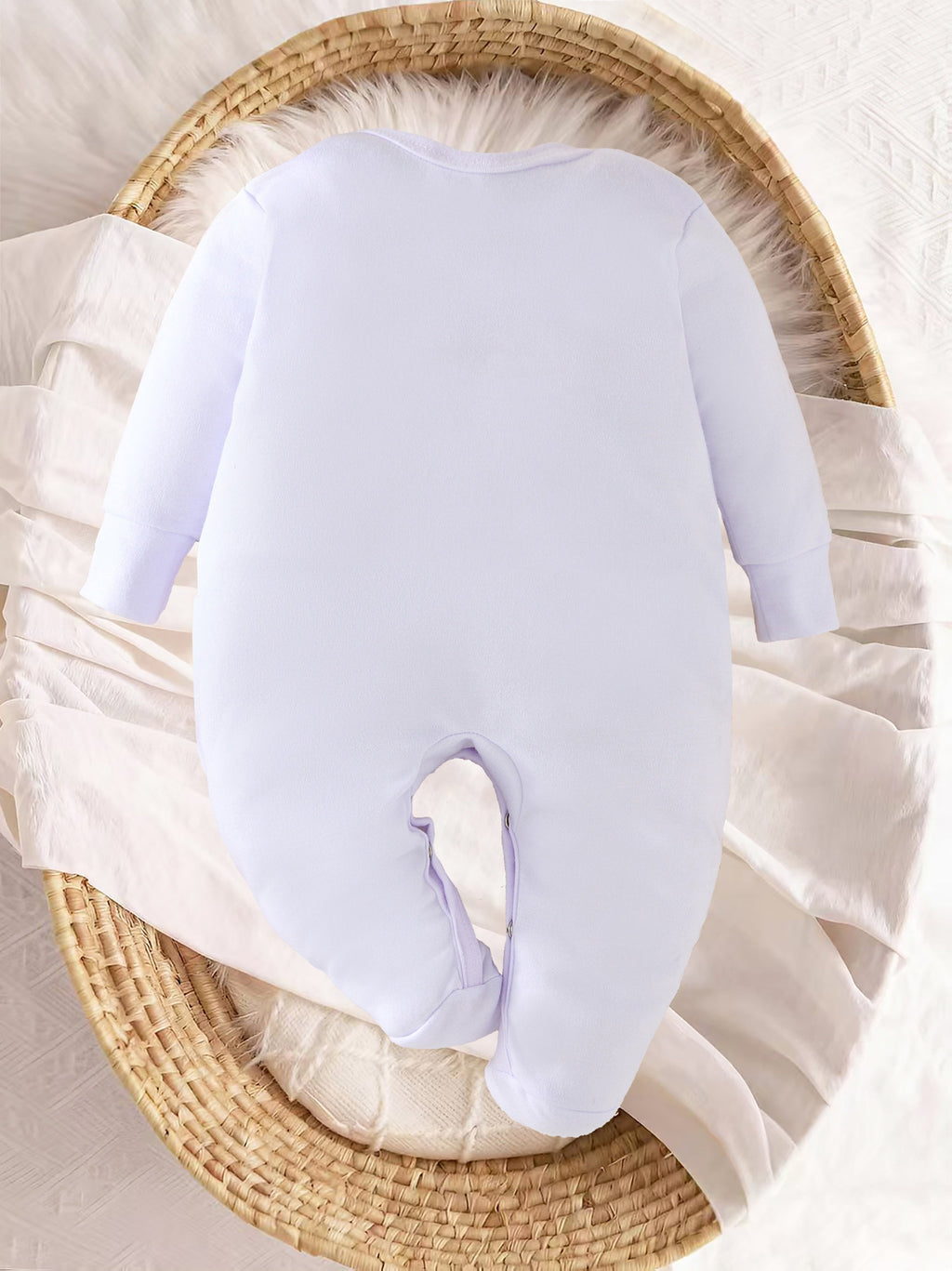 Barboteuse à pieds pour nouveau-né BABY 2027 avec imprimé lettre — Monptitlou
