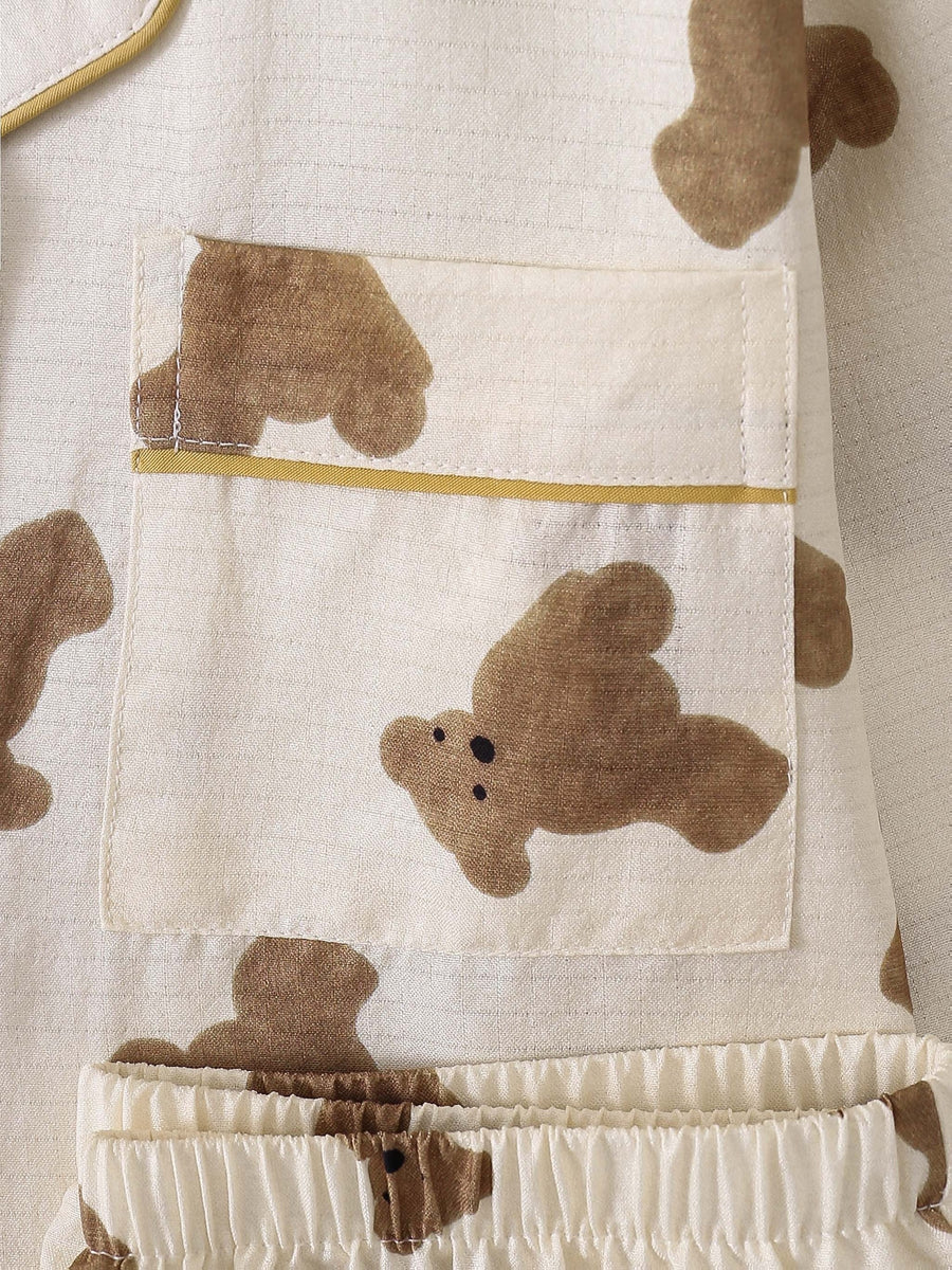 Ensemble Pyjama Fille à Imprimé Ours — Monptitlou