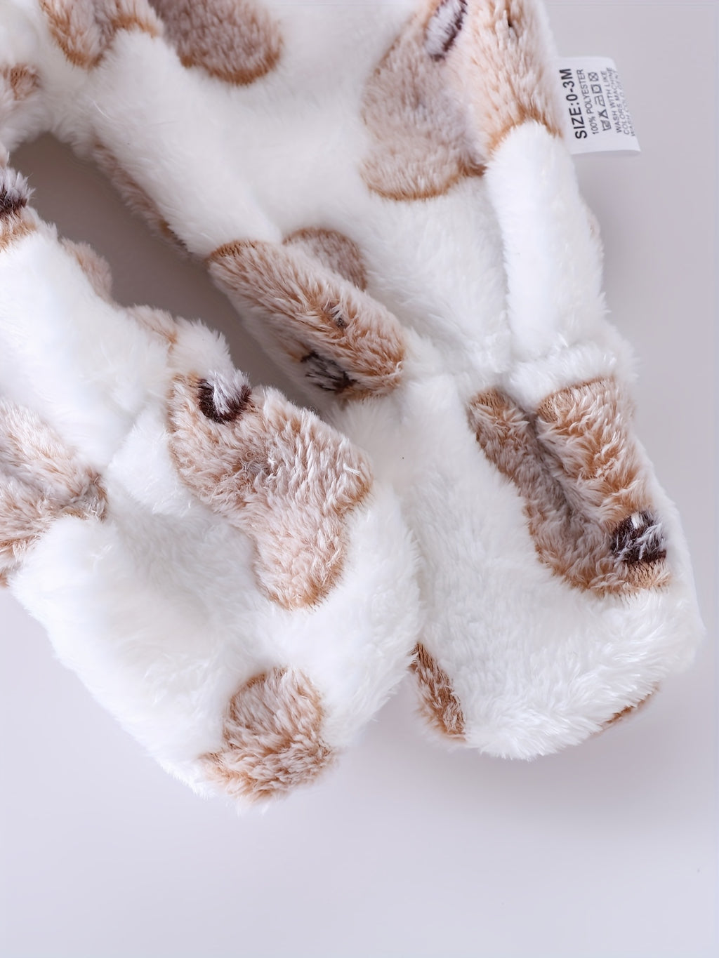 Combinaison polaire à capuche ourson pour bébé fille