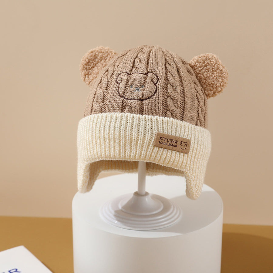Bonnet pull-over d'automne et d'hiver avec protège-oreilles et oreilles — Monptitlou