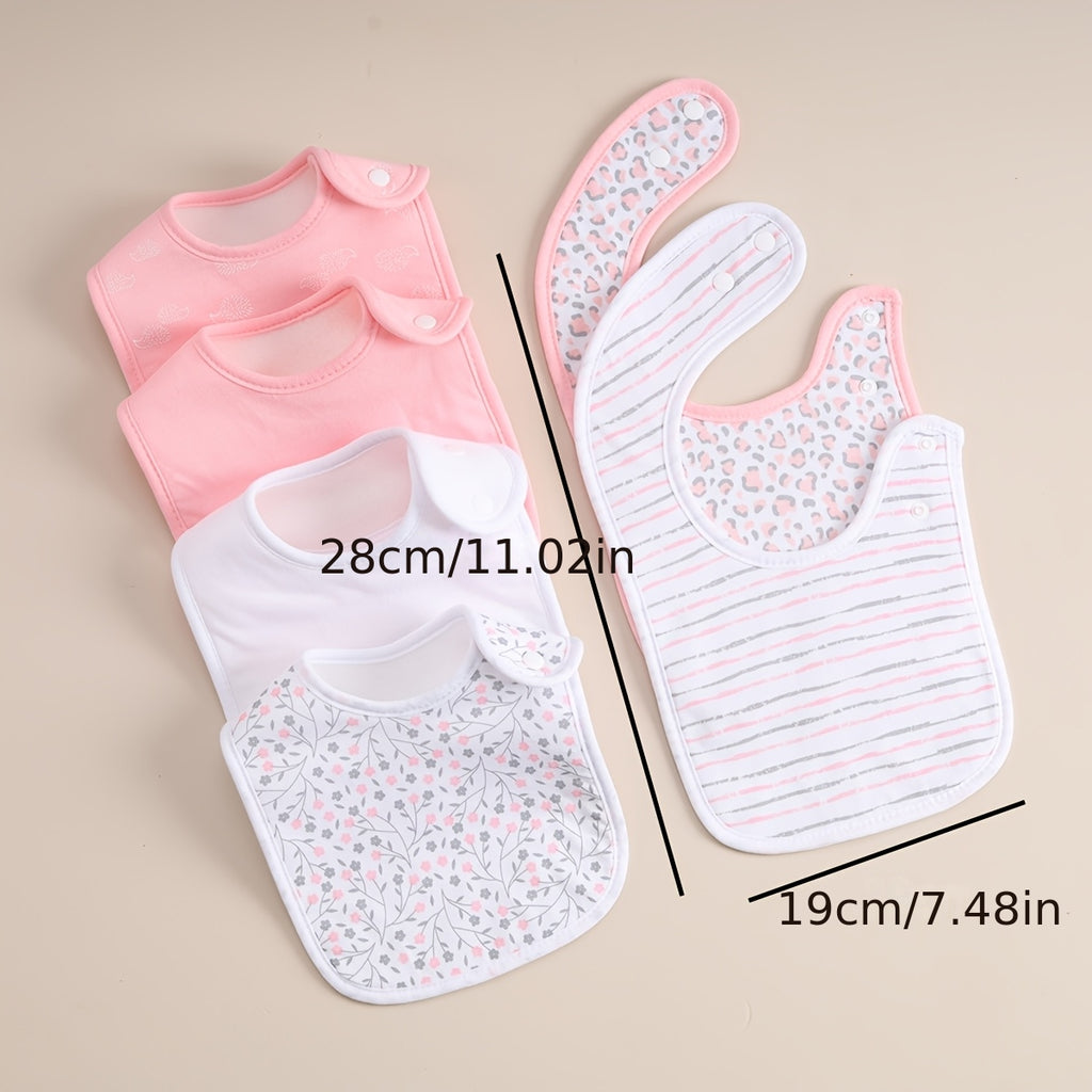 Bavoirs pour bébé, lot de 6 bavoirs à boutons-pression — Monptitlou
