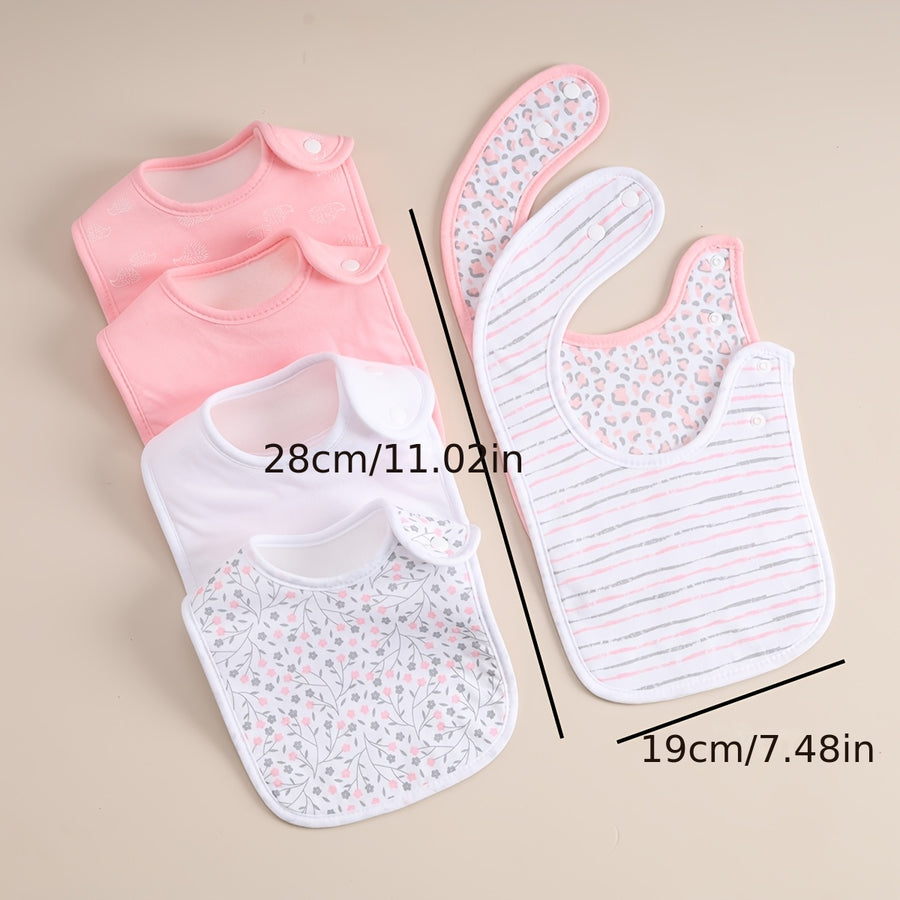 Bavoirs pour bébé, lot de 6 bavoirs à boutons-pression — Monptitlou