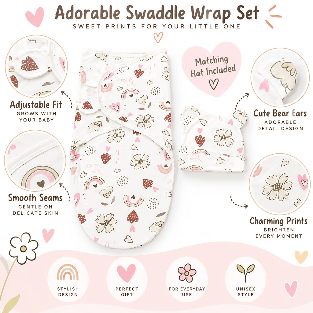 Ensemble de suédois pour nouveau-né avec bonnet à oreilles d'ours — Monptitlou