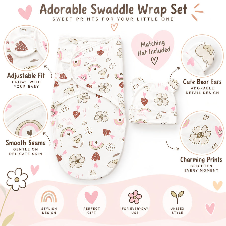 Ensemble de suédois pour nouveau-né avec bonnet à oreilles d'ours — Monptitlou