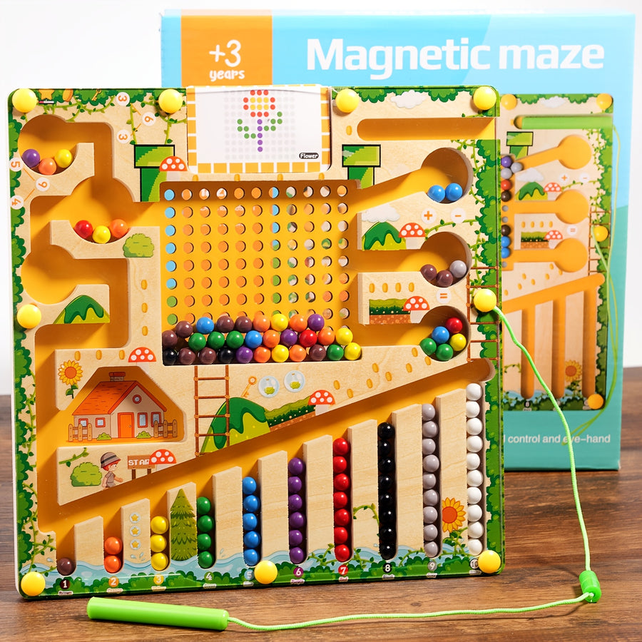 Jeu de labyrinthe magnétique amusant : tri des couleurs — Monptitlou