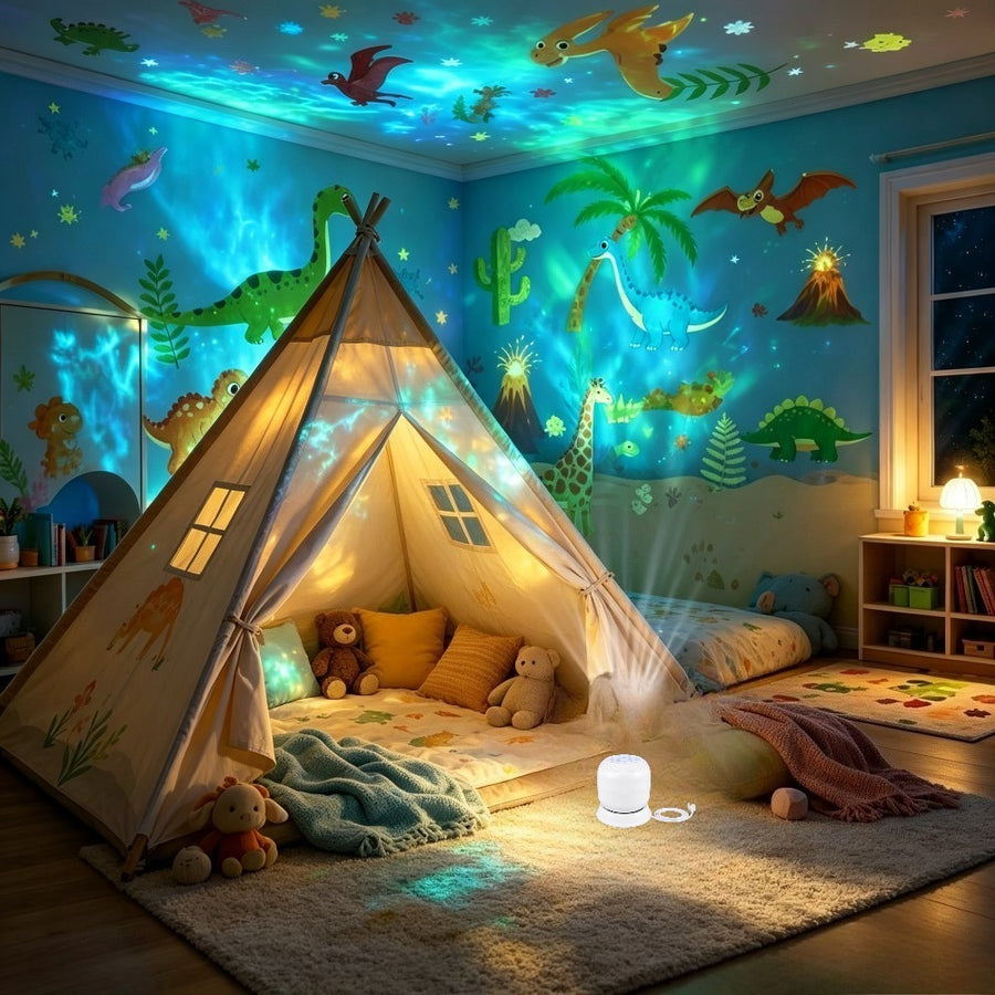Lampe de projection LED Dinosaures Rotatifs Dynamiques — Monptitlou