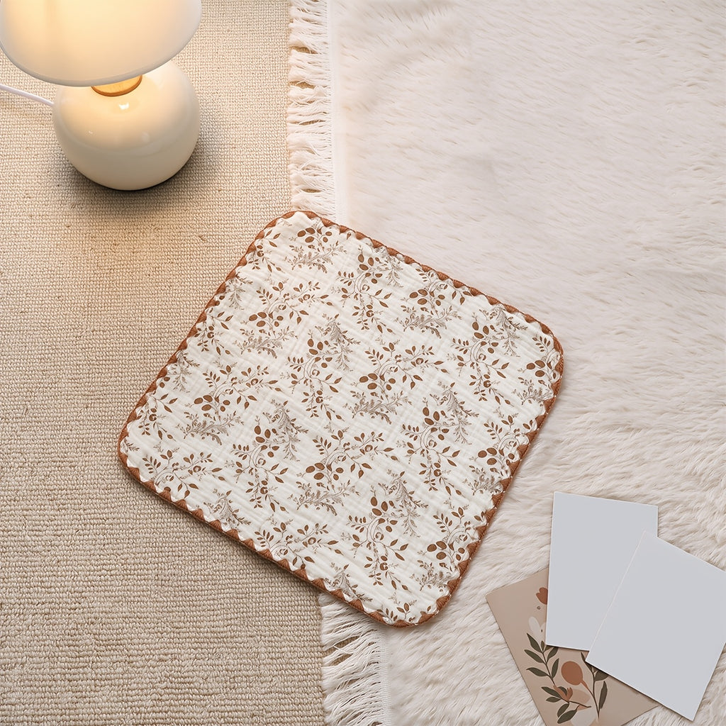 Serviettes pour bébé avec motif floral et ours — Monptitlou