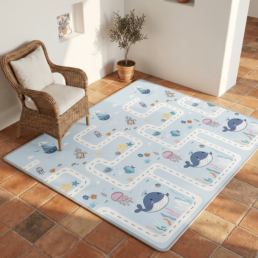 Tapis de jeu extra large 180x150cm, design réversible, mousse XPE — Monptitlou