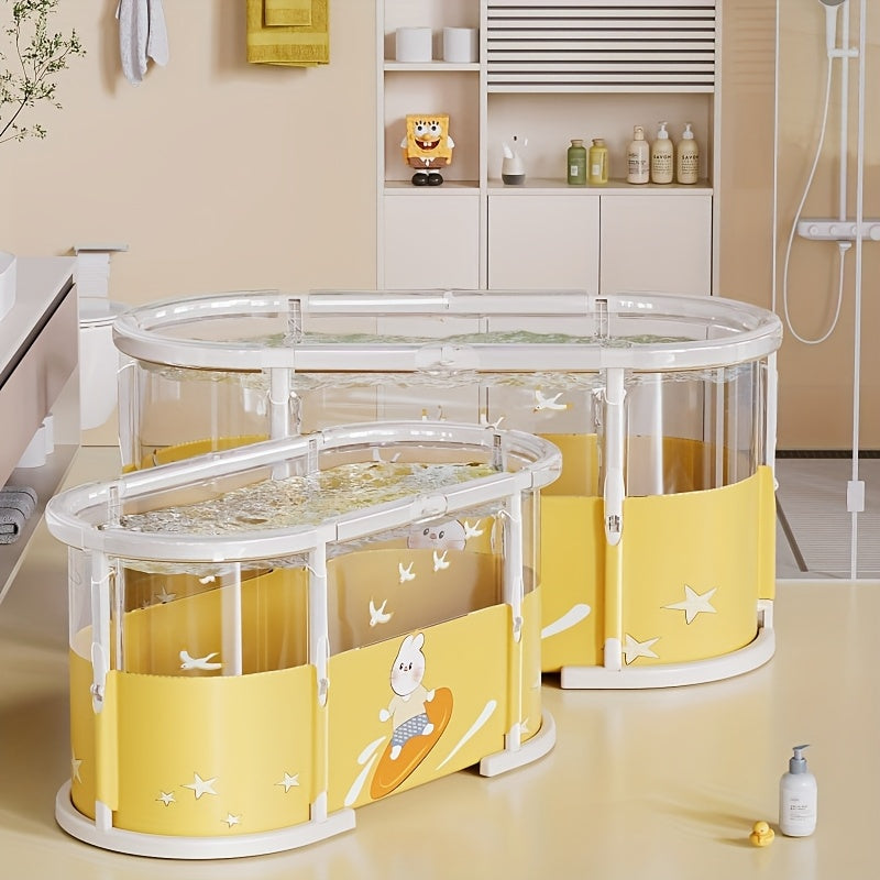 Baignoire pliante transparente avec motifs de dessins animés — Monptitlou