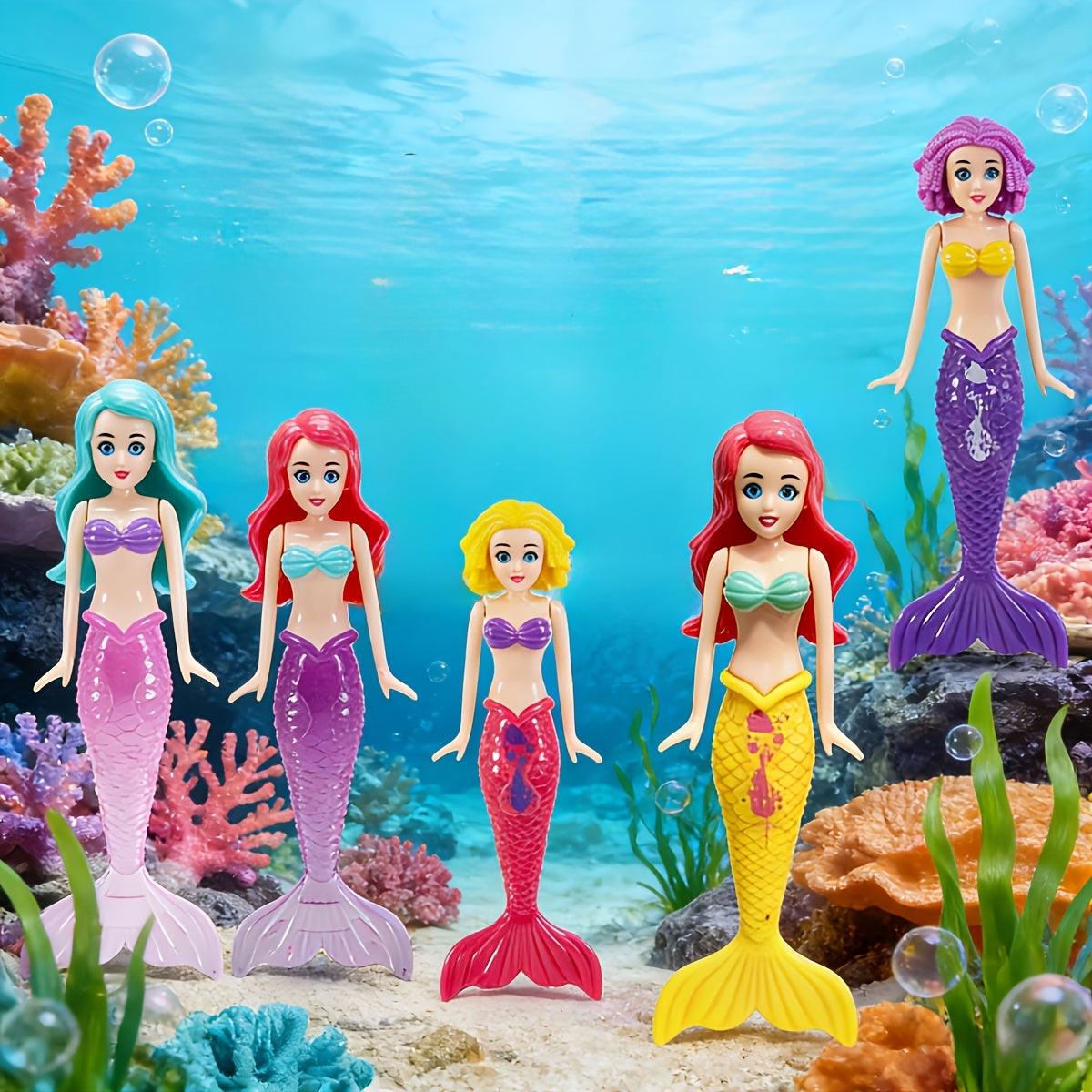 Jouets de bain flottants sirène, 5 pièces — Monptitlou Image