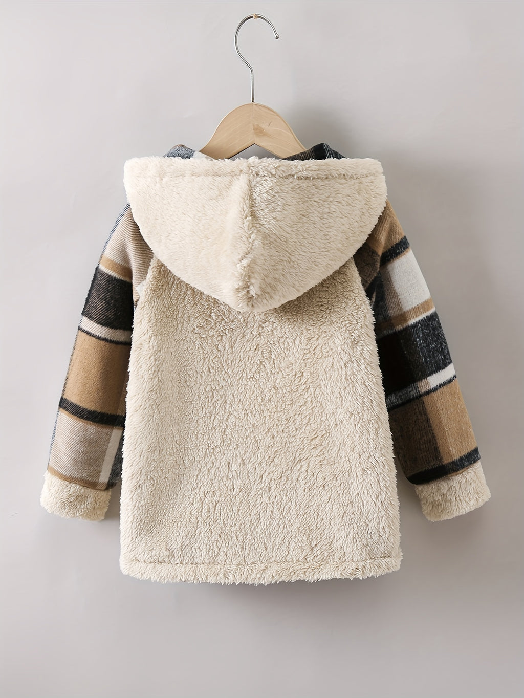 Veste cardigan zippée réversible, confortable et chaude, à carreaux — Monptitlou