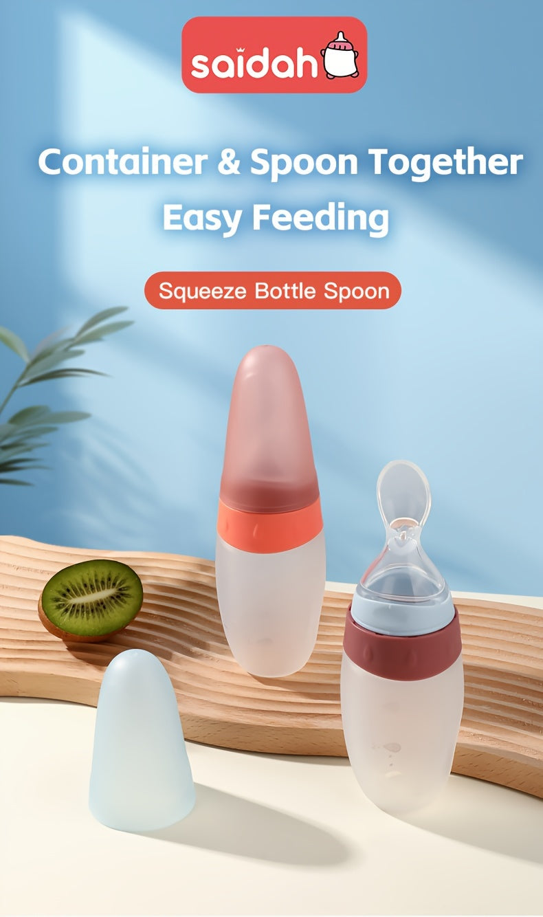 Biberon d'alimentation pour bébé en silicone liquide 100 ml/3 oz — Monptitlou