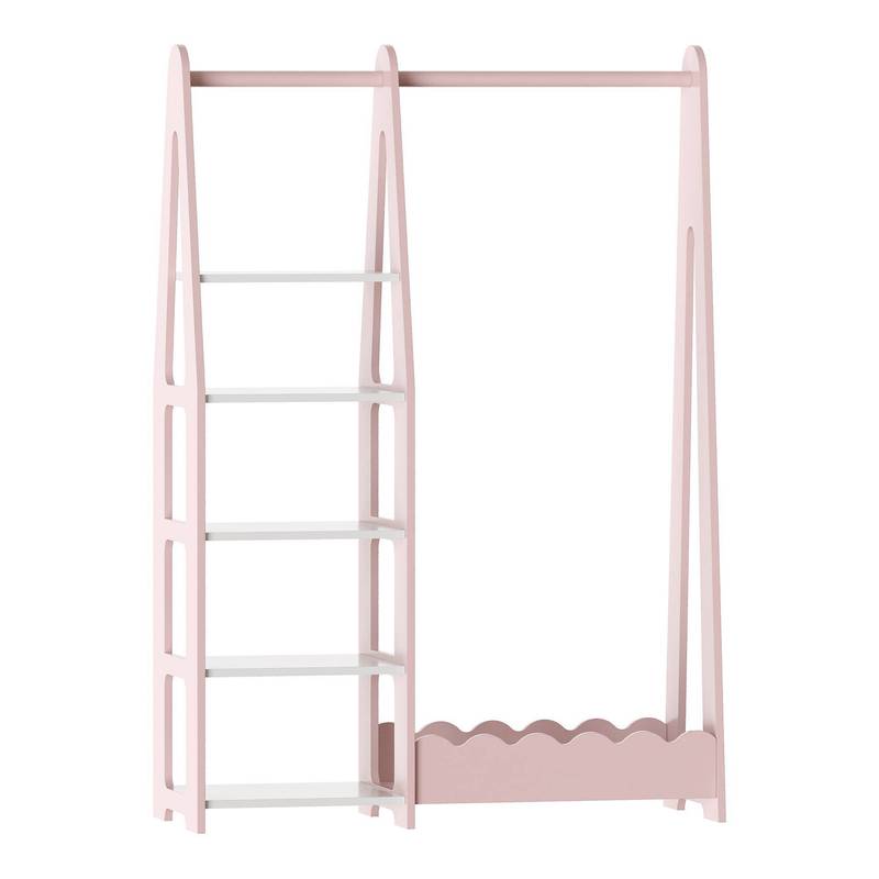 Armoire pour enfants Vestnes avec étagère latérale 114 x 77 x 30 cm — Monptitlou