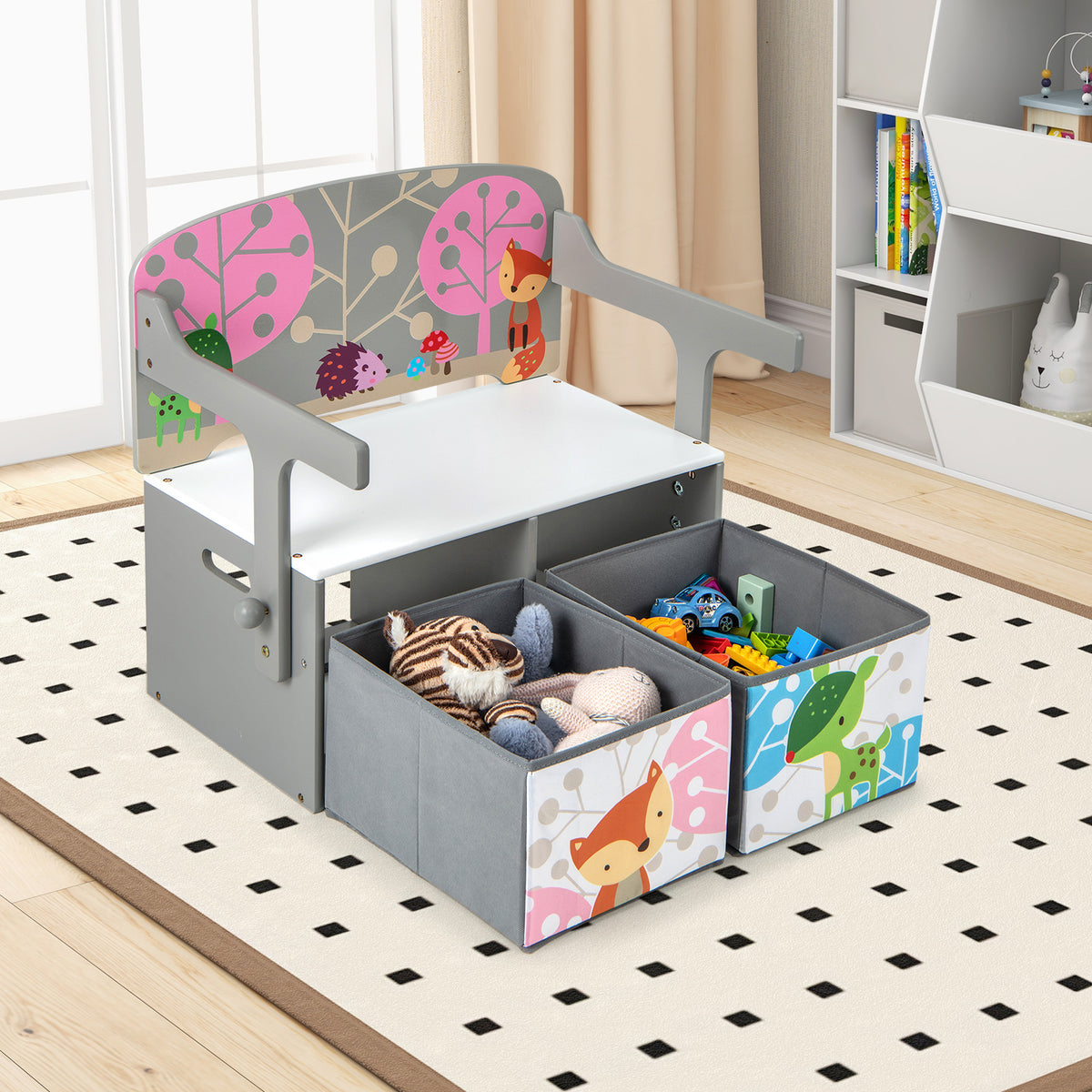 Ensemble table et chaises 3 en 1 pour enfants — Monptitlou Image