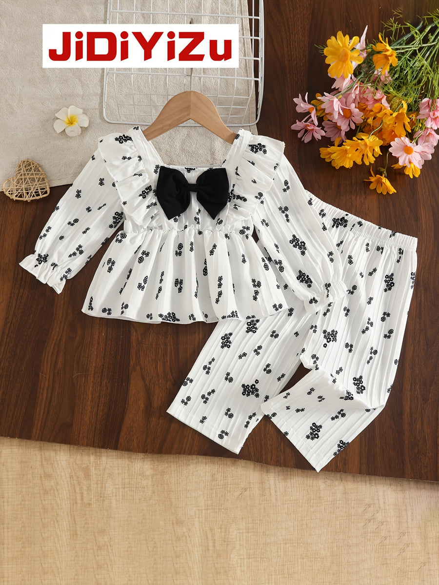 Ensemble Bébé Fille à Volants Floraux — Monptitlou