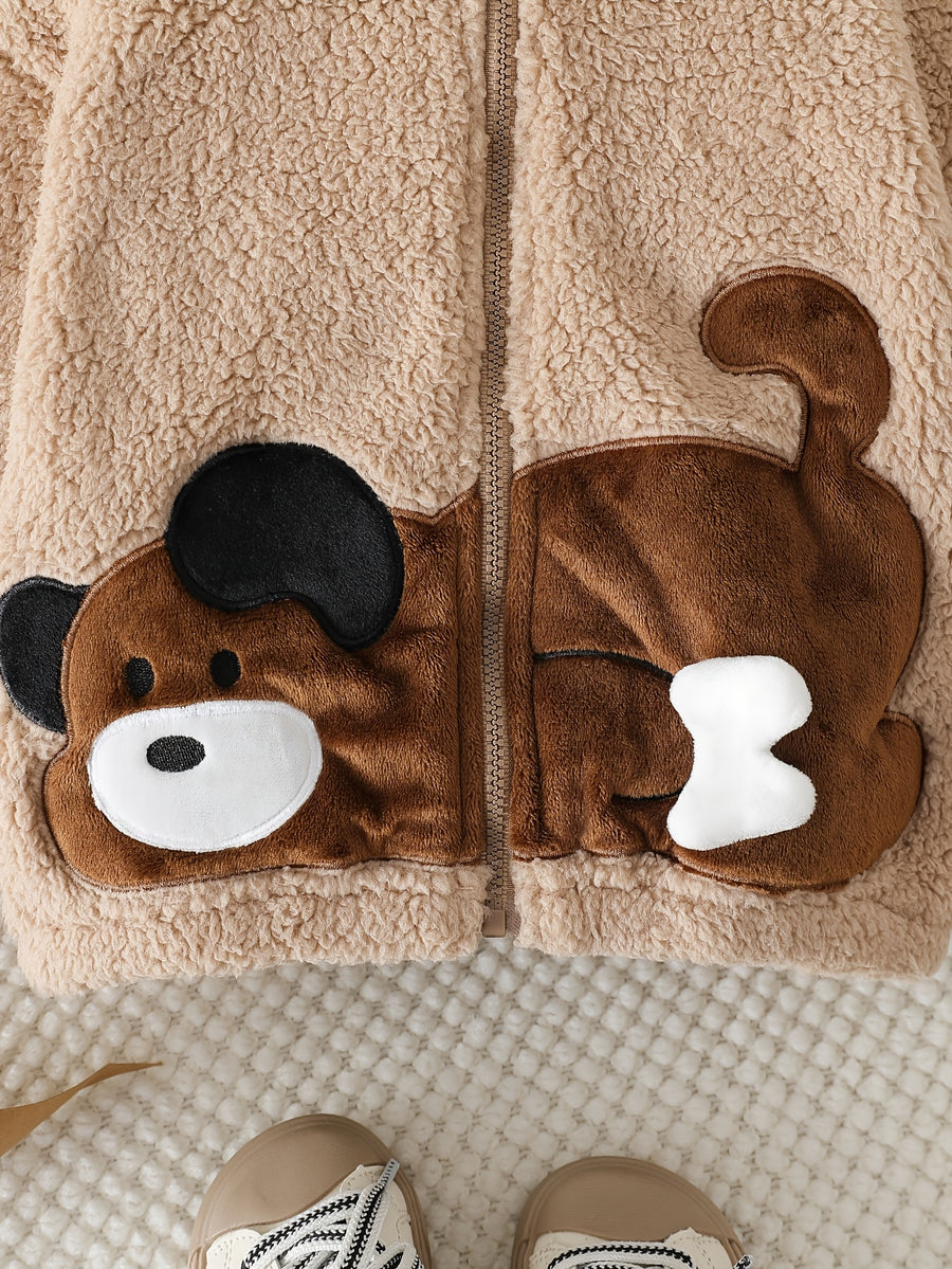 Veste en polaire élégante pour bébés garçons en automne et en hiver — Monptitlou