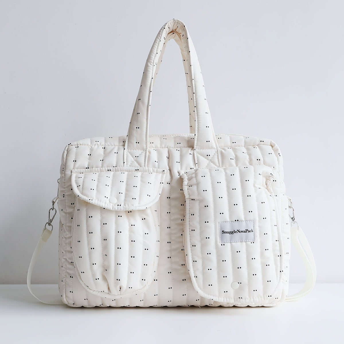 Sac Maman à Imprimé Patchwork à Rayures Larges — Monptitlou Image