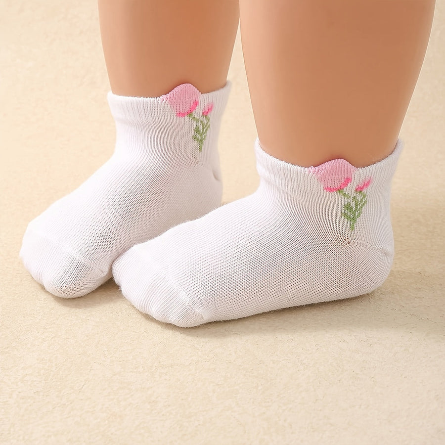 [Chaussettes fleuries enfants] 10 paires de chaussettes mi-mollets pour — Monptitlou