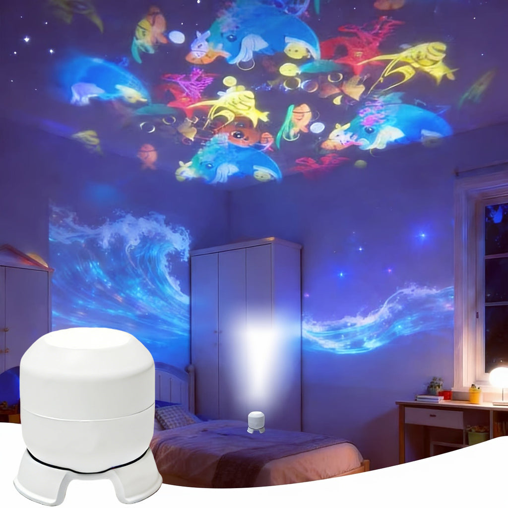 Lampe de nuit LED projection ciel étoilé océan — Monptitlou