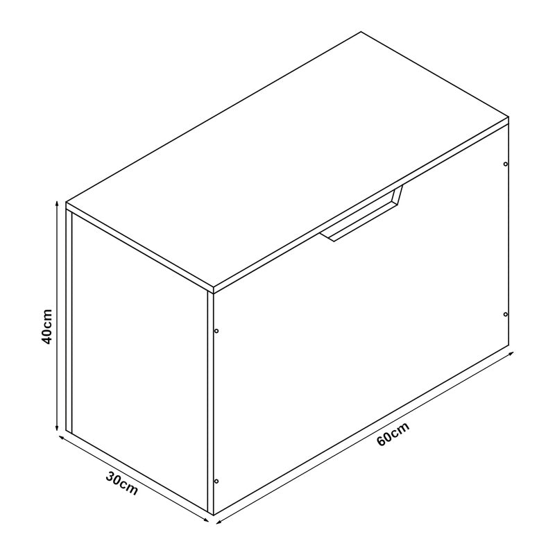 Boîte à Jouets Oleiros avec Couvercle Rabattable, 40 x 60 x 30 cm — Monptitlou