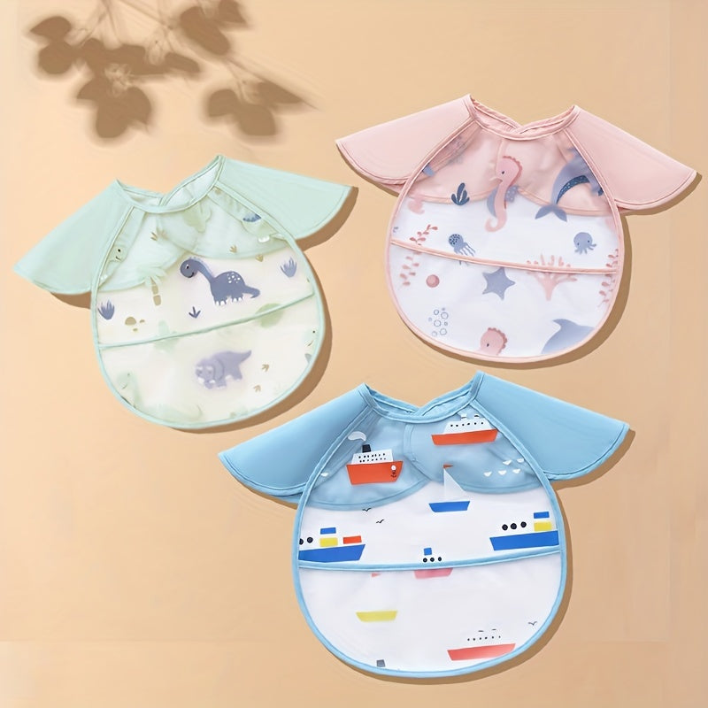 Bavoir à manches courtes, Bavoir à manches courtes pour bébé — Monptitlou