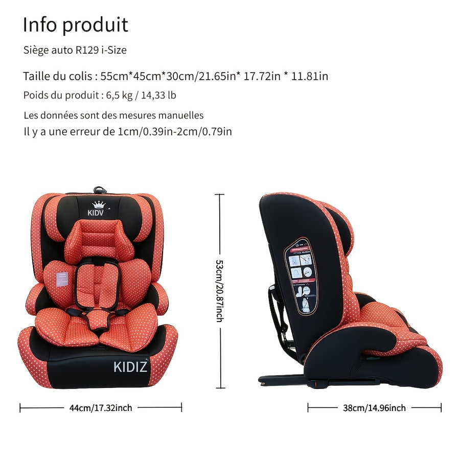 Siège auto I-Size 76-105 cm, ISOFIX et Top Tether