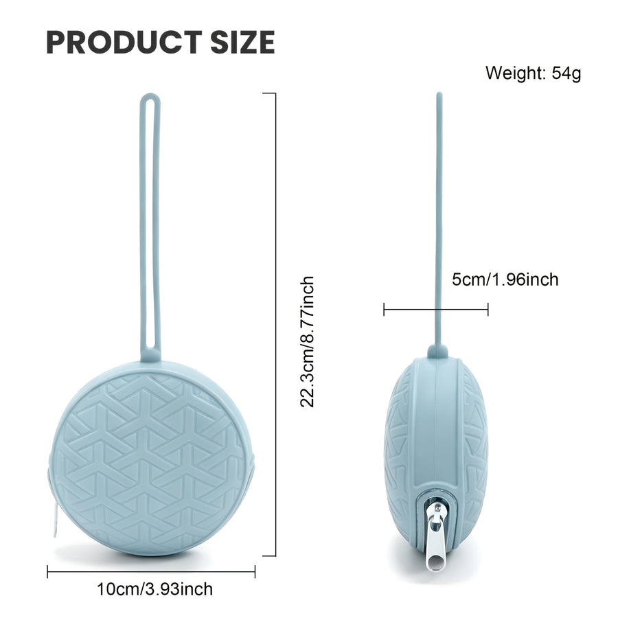 Étui à sucette en silicone rayé, pochette de rangement portable multifonctionnelle, peut contenir des anneaux de dentiti