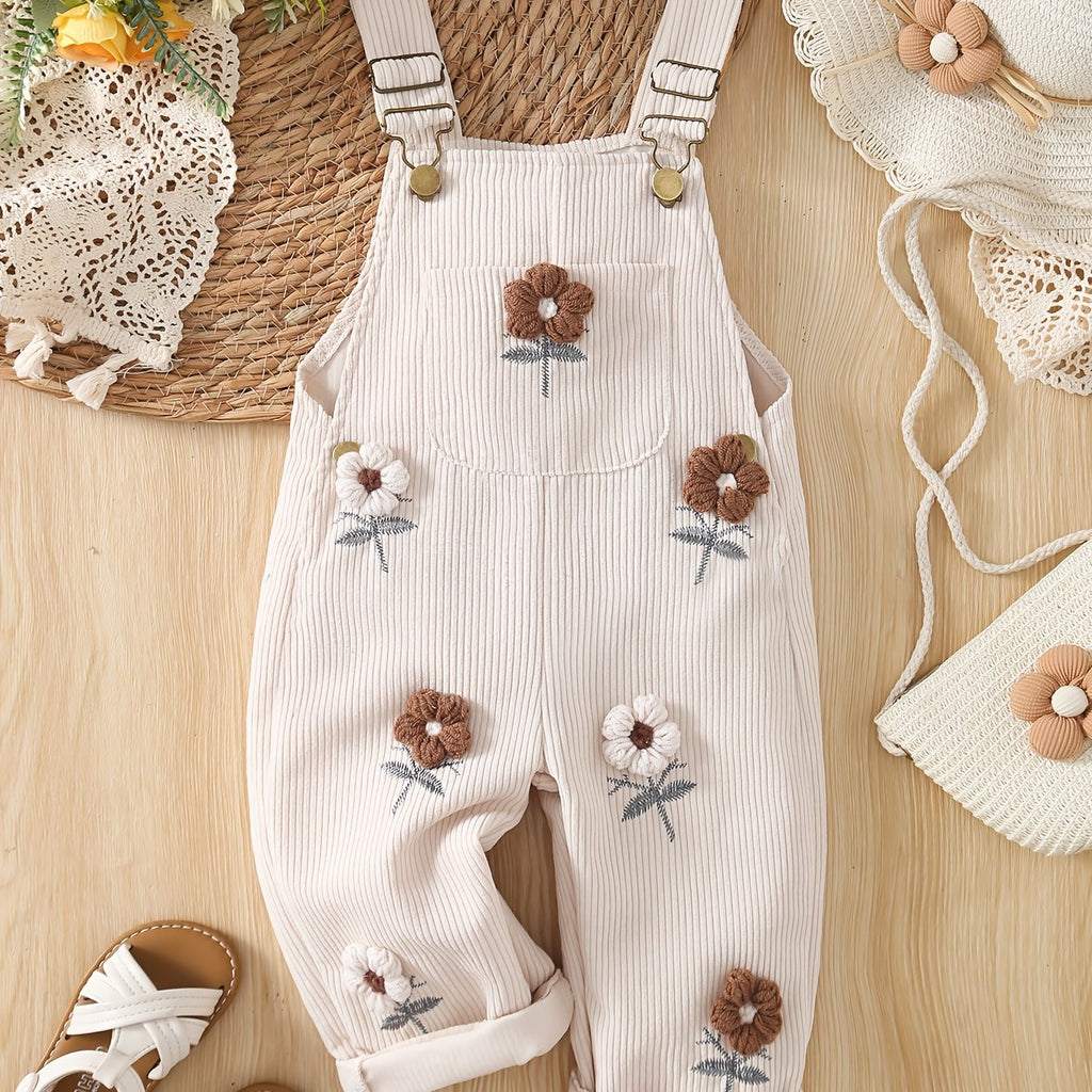Salopette en velours côtelé pour bébé fille — Monptitlou