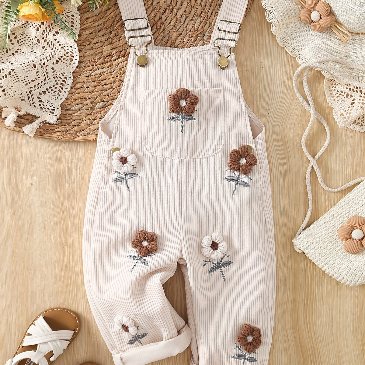 Salopette en velours côtelé pour bébé fille — Monptitlou Image