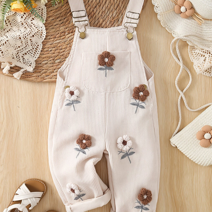 Salopette en velours côtelé pour bébé fille — Monptitlou