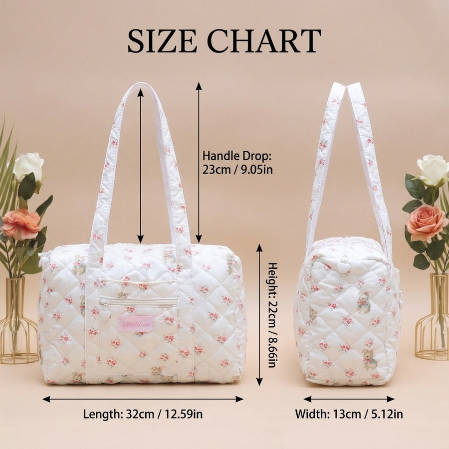 Grand sac fourre-tout matelassé pour maman de grande capacité avec — Monptitlou