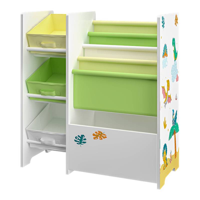 Étagère pour enfants 'Vimianzo avec 5 compartiments et 3 boîtes — Monptitlou