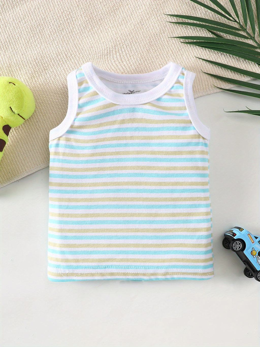 T-shirts sans manches pour nouveau-né printemps/été, tissu doux — Monptitlou