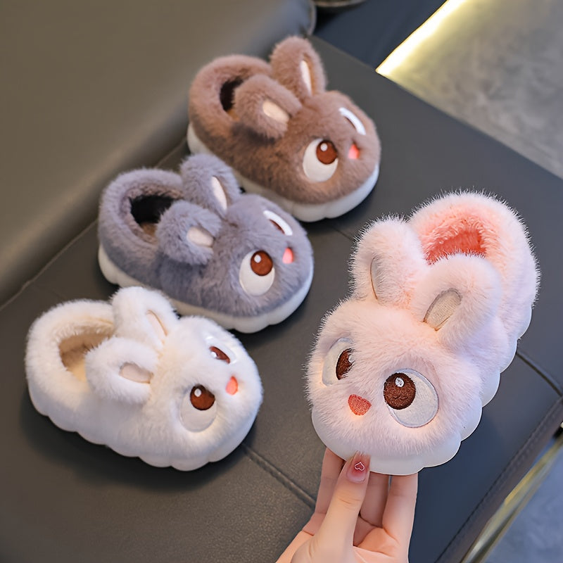 1 Paire de Pantoufles de Lapin en Peluche pour Jeunes — Monptitlou