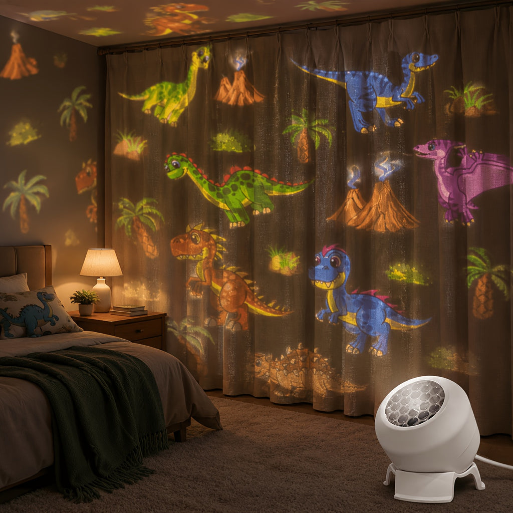 Lampe de projection dynamique sur le thème des dinosaures — Monptitlou