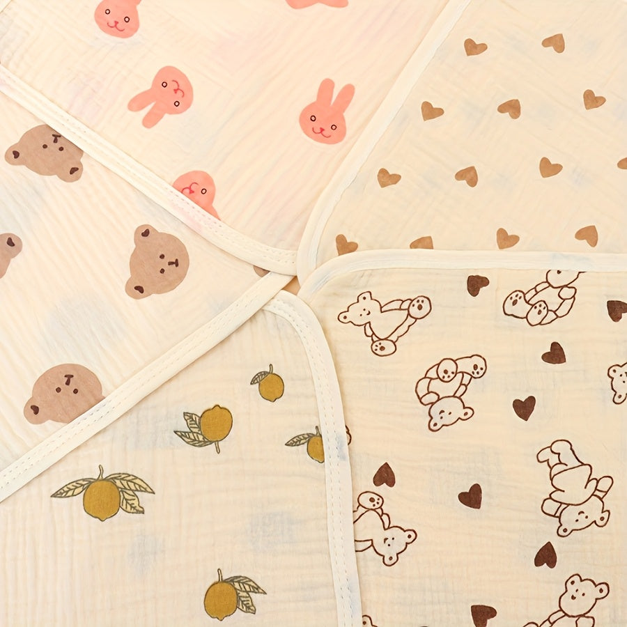 Lingettes en mousseline de coton 4 couches, douces pour bébé — Monptitlou