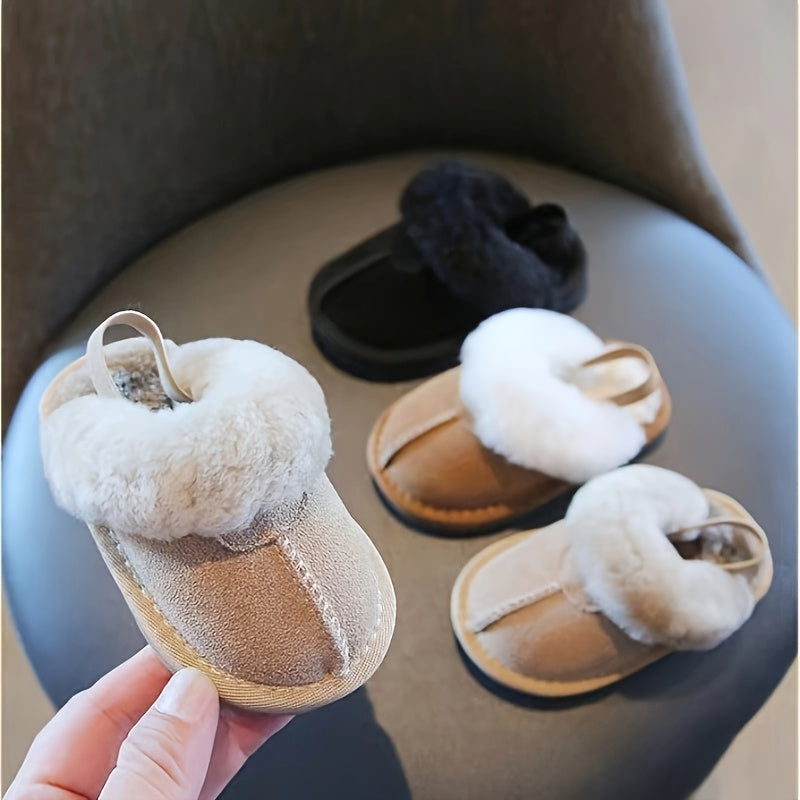 Chaussons Douillets en Peluche pour Bébé Fille - Semelle Souple et Antidérapante pour le Confort Intérieur | Mignons et 