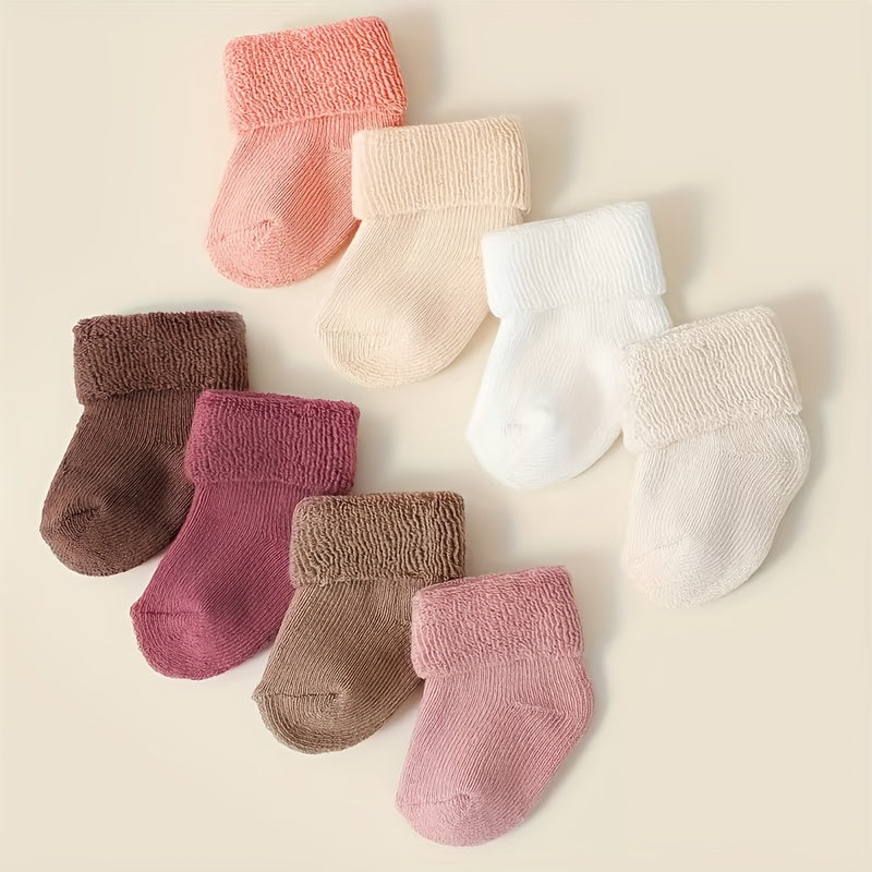 4/8 Paires Chaussettes Bébé Garçon Fille Automne Hiver Épaises Chaudes — Monptitlou
