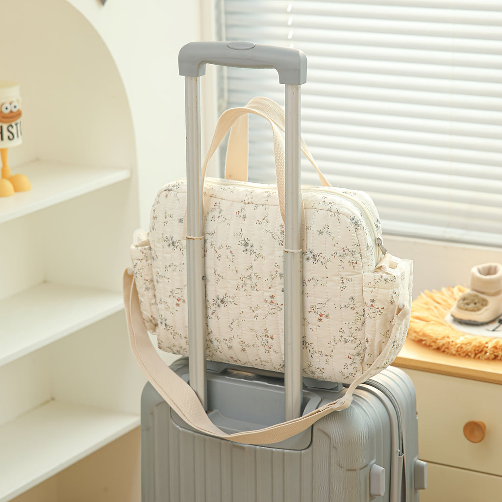 Sac à langer cabas floral pour maman et papa — Monptitlou
