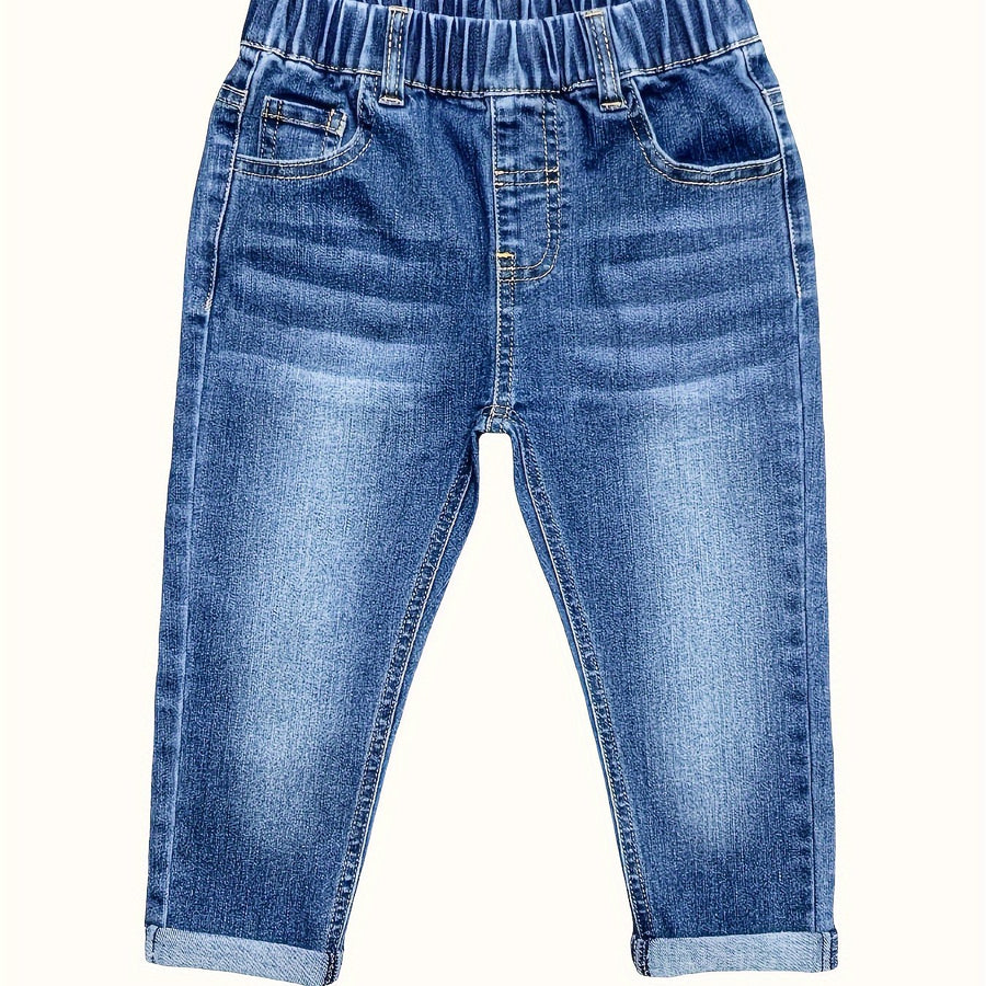Pantalon en jean stretch pour garçon, style printemps/automne — Monptitlou