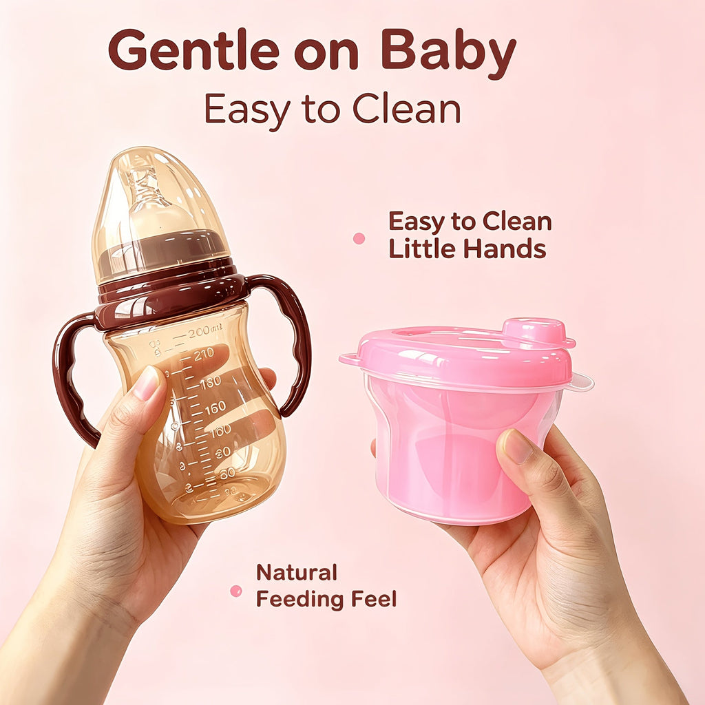 Biberon pour bébé en PP de 240 ml et Boîte à lait en poudre rotative à — Monptitlou