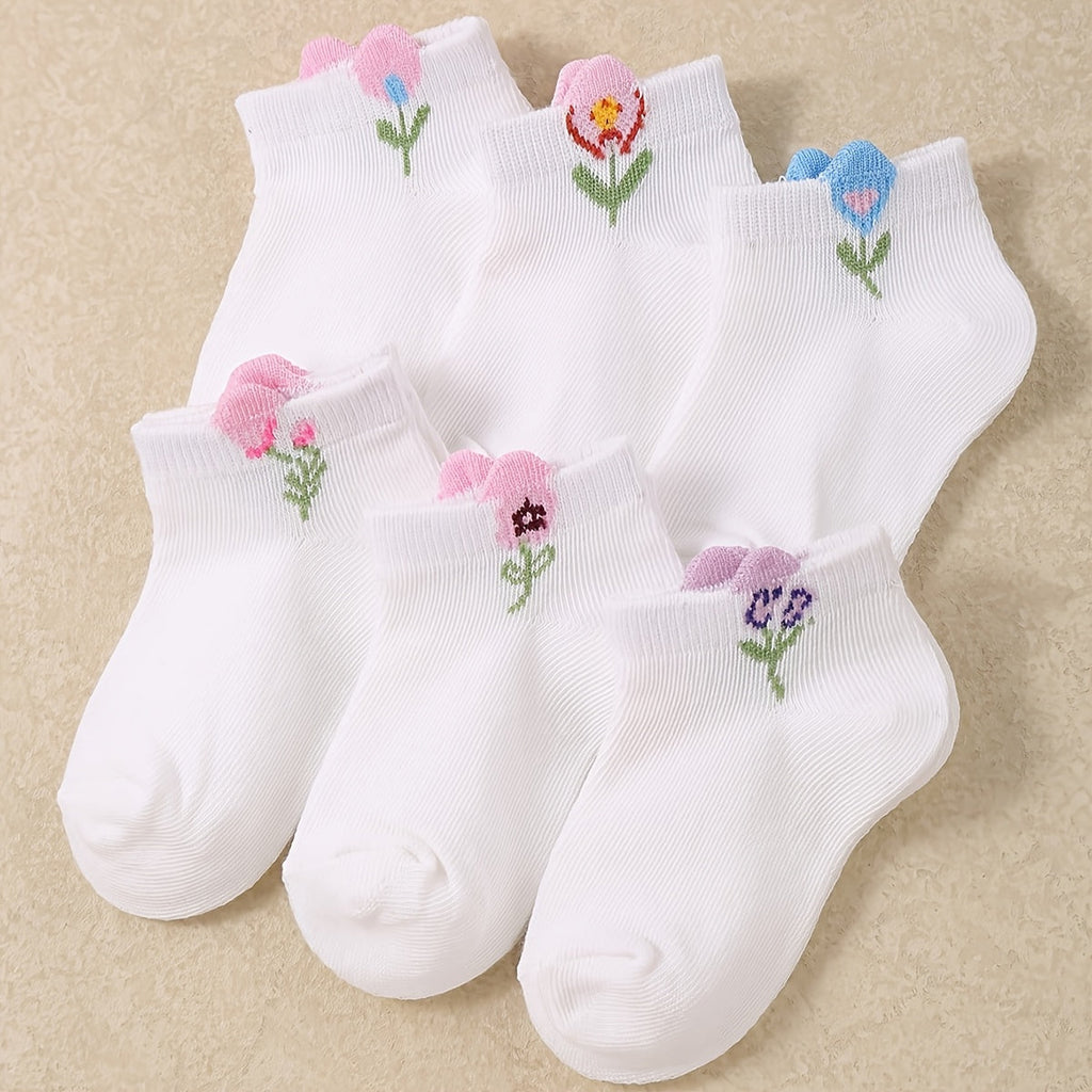 [Chaussettes fleuries enfants] 10 paires de chaussettes mi-mollets pour — Monptitlou