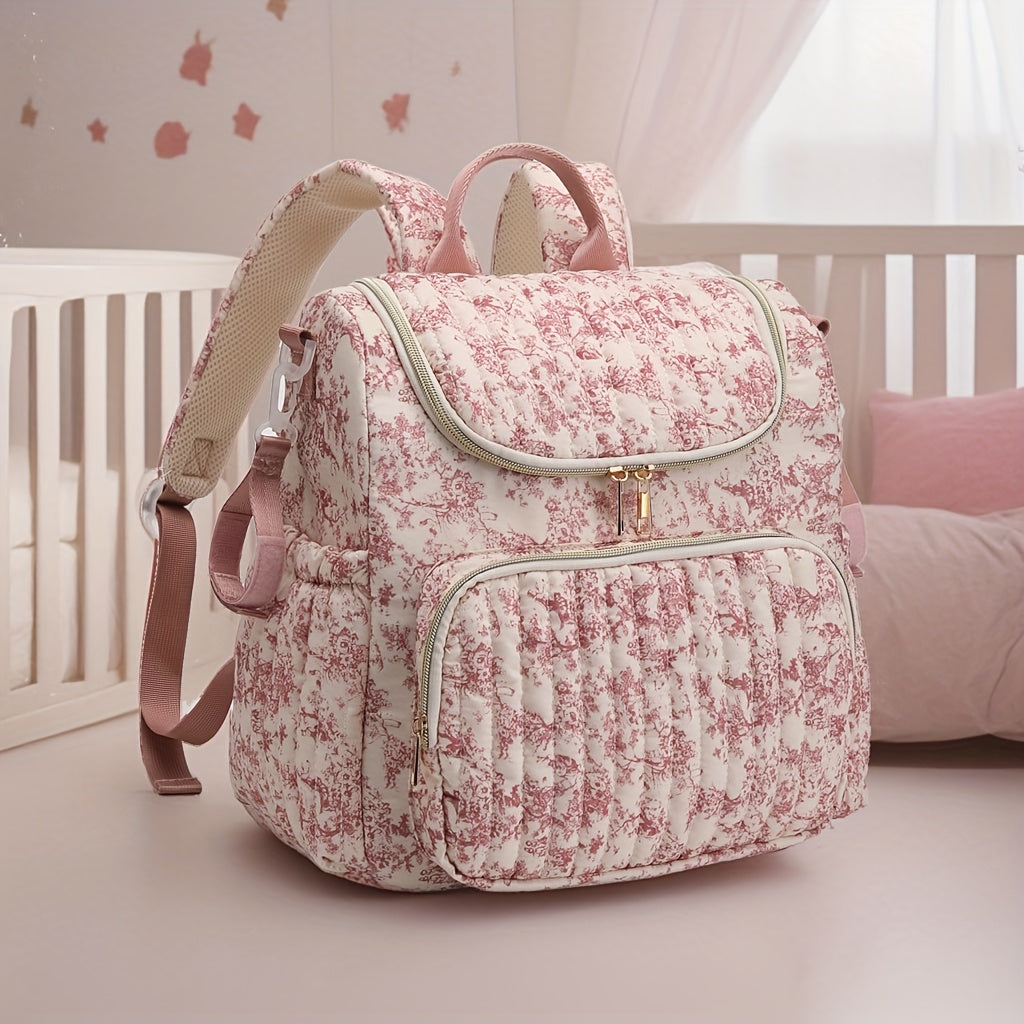 Sac à couches convertible vintage avec motif de dessin — Monptitlou