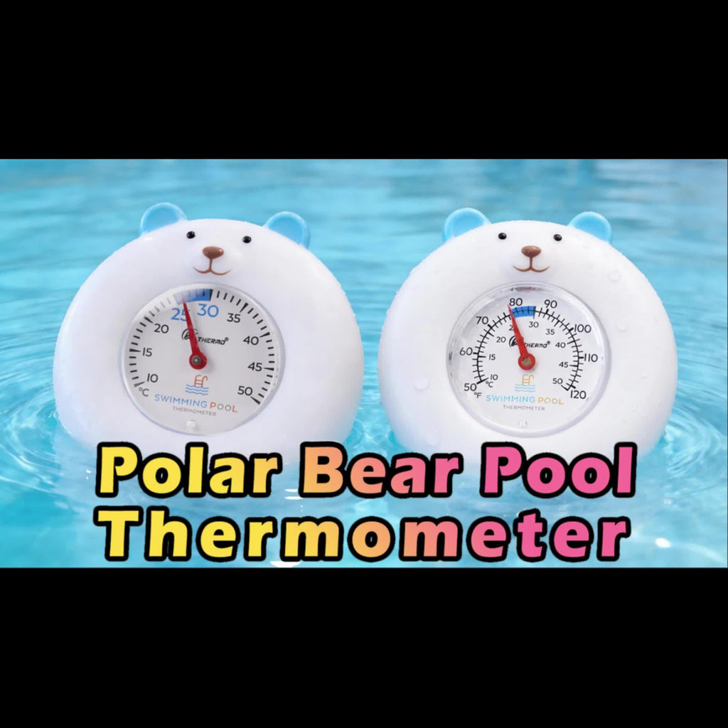 Thermomètre de bain flottant à cadran, modèle ours blanc — Monptitlou