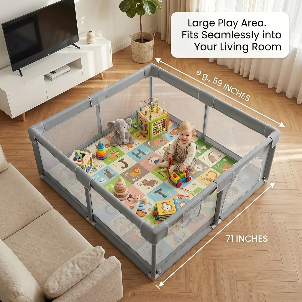 Grand parc de jeu pour bébé - centre d'activités solide et sûr avec — Monptitlou